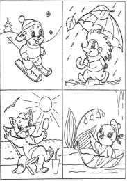 Раскраски времена года Раскраски времена года для детей и самых маленьких малышей. 