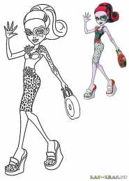 Раскраски Монстр Хай Раскраски для девочек Монстр Хай. Раскрась красивых Монстр Хай.