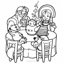 Раскраски Масленница Масленица. Русский праздник. Печем блины. Уходи зима - приходи весна. 