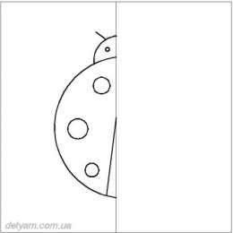 Раскраски дорисуй половинку Необходимо дорисовать половину. Обучающая раскраска для детей. Половинка.