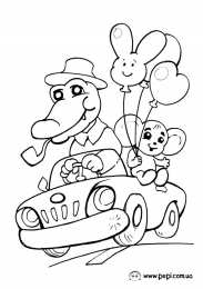 Раскраска Крокодил Гена и Чебурашка Раскраска для девочек крокодил Гена и чебурашка.             