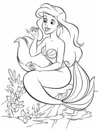 Раскраски Русалки Раскраски для девочек Русалки. Русалка Ариель. Подводный мир.