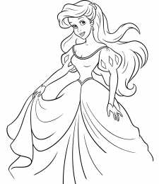 Раскраски принцессы Раскраски про принцесс для девочек. Раскрась бальные платья.