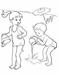 Раскраски Лето, отдых, каникулы Раскраски про лето для детей. Летние каникулы. Каникулы летом.