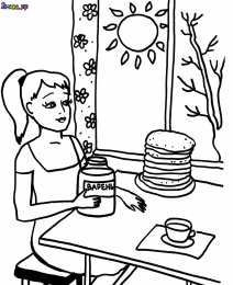 Раскраски Масленница Масленица. Русский праздник. Печем блины. Уходи зима - приходи весна. 