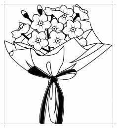 Раскраски букеты Раскраски букеты для девочек. Букет цветов для мамы. Цветы. 