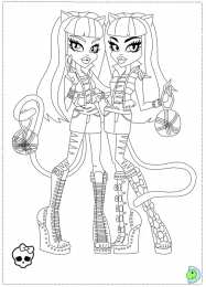 Раскраски Монстр Хай Раскраски для девочек Монстр Хай. Раскрась красивых Монстр Хай.