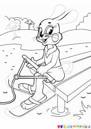 Раскраски Ну Погоди Раскраски для детей по мультфильму ну Погоди. Заяц и Волк.  