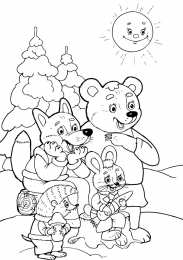 Обитатели леса Раскраска обитатели леса. Обучающая раскраска про животных . 