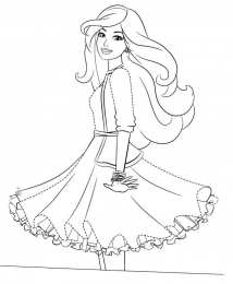 Раскраски Барби Раскраска барби для девочек. Куклы барби для маленьких принцесс.