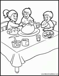 Раскраски праздничный стол Раскраска для детей праздничный стол. Красивый стол на праздник.