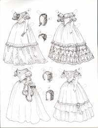 Раскраски бумажные куклы и их платья Вырежи одежду раскрась и одень куклу