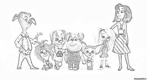 Раскраски Семья Барбоскиных Раскраски для девочек Семья Барбоскиных. Мультфильм Барбоскины
