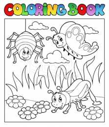 Раскраски насекомые Раскраски для детей насекомые которые живут у нас во дворе. 