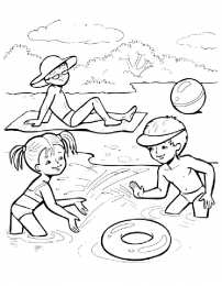 Раскраски Лето, отдых, каникулы Раскраски про лето для детей. Летние каникулы. Каникулы летом.