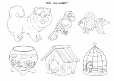Раскраски Кто Где Живет Раскрась и расскажи где живут животные. Обучающая раскраска .