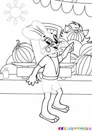 Раскраски Ну Погоди Раскраски для детей по мультфильму ну Погоди. Заяц и Волк.  