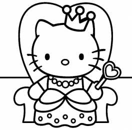 Раскраски Hello Kitty Раскраски для девочек про красивую и милую кошечку. Раскрась кошечку.