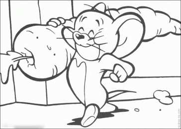 Раскраска Том и Джерри Раскраски для девочек про Кота Тома и мышь Джерри.          