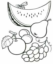 Раскраски Изучаем фрукты Изучаем фрукты с детьми. Раскрась фрукты. Раскраски для дошкольника.