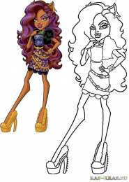 Раскраски Монстр Хай Раскраски для девочек Монстр Хай. Раскрась красивых Монстр Хай.
