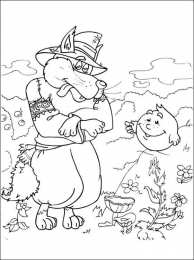 Раскраска Колобок Раскраска Колобок для детей. Колобок катиться по лесу)      