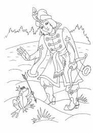 Раскраска Царевна Лягушка Раскраска для девочек про Царевну Лягушку.                  