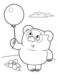 Раскраска Винни Пух Раскраска для детей Винни Пух , Пятачок и их лучшие друзья.  