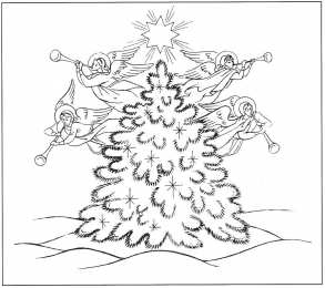 Раскраски Рождество Раскраски Рождество. Рождественская ночь. Праздник.                