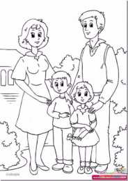Раскраски Моя семья Обучающая раскраска моя семья для детей. Раскраска про семью.