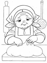 Раскраска Колобок Раскраски из сказки колобок