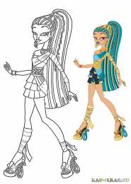 Раскраски Монстр Хай Раскраски для девочек Монстр Хай. Раскрась красивых Монстр Хай.