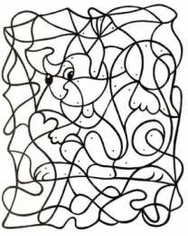 Раскраски кто спрятался? Обучающая раскраска для детей под названием Кто спрятался на картинке?