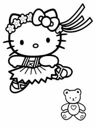 Раскраски Hello Kitty Раскраски для девочек про красивую и милую кошечку. Раскрась кошечку.