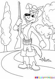 Раскраски Простоквашино Раскраска для детей. Трое из Простоквашино. Дядя Федор.      