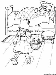 Раскраски Красная Шапочка Раскраска Красная Шапочка для девочек. Раскрась всех героев 