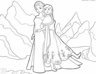 Раскраски Холодное сердце Раскраски для девочек Холодное сердце. Мультфильм про Анну и Эльзу.