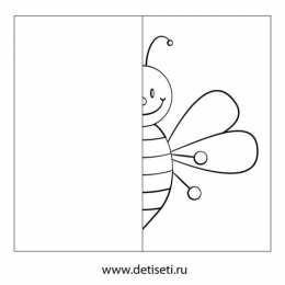 Раскраски дорисуй половинку Необходимо дорисовать половину. Обучающая раскраска для детей. Половинка.