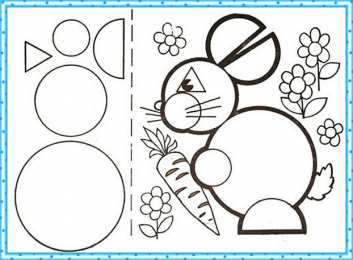 Раскраски аппликации Раскраски аппликации для детей. Сделай поделку из бумаги.   