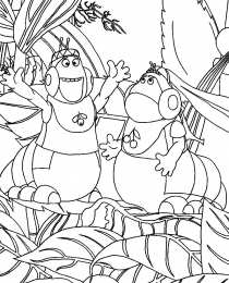 Раскраски Лунтик и его друзья Раскраска для детей лунтик и его лучшие друзья              