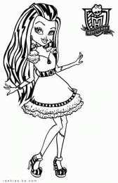 Раскраски Монстр Хай Раскраски для девочек Монстр Хай. Раскрась красивых Монстр Хай.