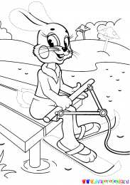 Раскраски Ну Погоди Раскраски для детей по мультфильму ну Погоди. Заяц и Волк.  