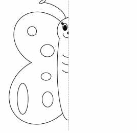 Раскраски дорисуй половинку Необходимо дорисовать половину. Обучающая раскраска для детей. Половинка.