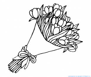 Раскраски букеты Раскраски букеты для девочек. Букет цветов для мамы. Цветы. 