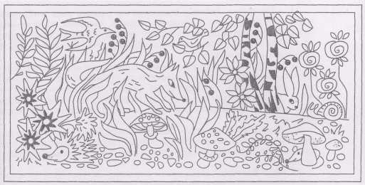 Раскраски кто спрятался? Обучающая раскраска для детей под названием Кто спрятался на картинке?