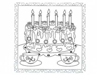 Раскраски День Рождения Раскраска для детей. День рождение - лучший праздник у детей.