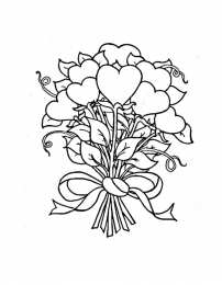 Раскраски букеты Раскраски букеты для девочек. Букет цветов для мамы. Цветы. 