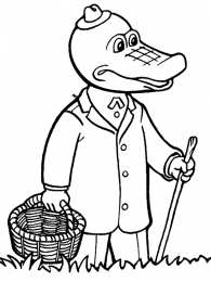 Раскраска Крокодил Гена и Чебурашка Раскраска для девочек крокодил Гена и чебурашка.             