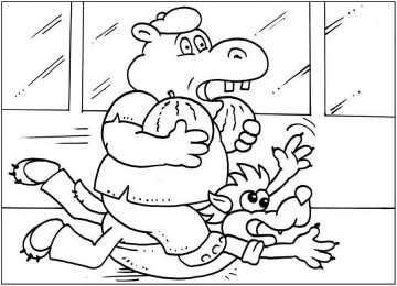 Раскраски Ну Погоди Раскраски для детей по мультфильму ну Погоди. Заяц и Волк.  