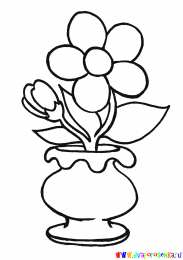 Раскраски цветы Раскраски для детей дошкольного возраста, изучаем цветы.    